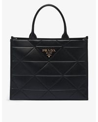 Prada - Symbole Large Leather Top-handle Bag - Lyst