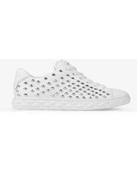 Jimmy Choo - Diamond Light Embellished Leather Low-top Trainers - Lyst