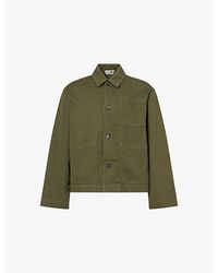 JW Anderson - Patch-Pocket Leather-Patch Cotton Jacket - Lyst