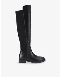 Steve Madden - Resonate Leather Flat Knee-High Boots - Lyst