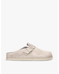 Represent - Initial Backless Suede Mules - Lyst