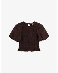 OMNES - Nicolla Shirred-Bodice Linen-Blend Top - Lyst