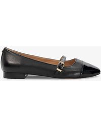 Dune - Habits Contrast Leather Mary-jane Flats - Lyst
