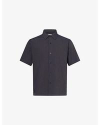 Percival - Rowan Seersucker Cotton-Blend Shirt - Lyst