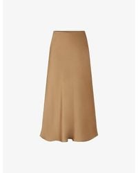 Soeur - Fever Elasticated-Waist Satin Midi Skirt - Lyst