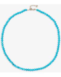 Mateo - 14ct Yellow-gold And Turquoise Beaded Necklace - Lyst