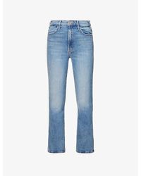 Mother - The Hustler Ankle Flared High-rise Stretch-denim Jeans - Lyst