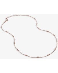 Monica Vinader - Triple-beaded 18ct Recycled Rose Gold-plated Vermeil Sterling-silver Choker Necklace - Lyst