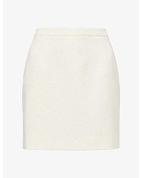 Alessandra Rich - Bouclé-Tweed Cotton Mini Skirt - Lyst