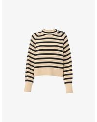 Whistles - Striped Regular-Fit Cotton-Knit Jumper - Lyst