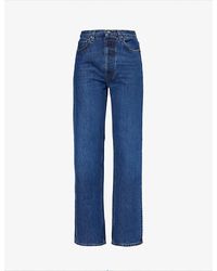 Totême - Straight-leg High-rise Organic-denim Jeans - Lyst