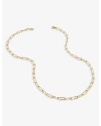 Monica Vinader - Mv Alta Textured 18Ct Vermeil Chain Necklace -18Inch - Lyst