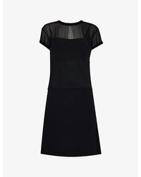 Givenchy - Short-sleeve Split-hem Silk Midi Dress - Lyst