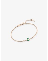 Piaget - Possession 18Ct Rose- Malachite And 0.04Ct Diamond Bracelet - Lyst