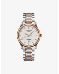 Longines - Master Collection 18Ct Rose- Stainless-Steel And 0.055Ct Diamond Automatic Watch - Lyst
