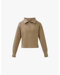Sweaty Betty - Sand Wash Half-Zip Crop Jersey Sweatshirt - Lyst