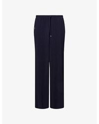 The Couture Club - Plisse Wide-Leg Woven Trousers - Lyst