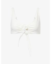 Away That Day - X Gigi & Sardinia Floral-Applique3 Bikini Top - Lyst