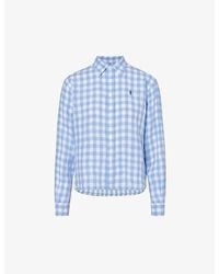 Polo Ralph Lauren - Gingham-check Boxy-fit Linen Shirt - Lyst