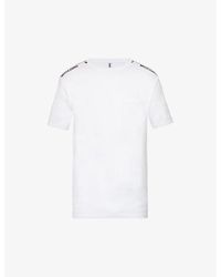 Moschino - Logo-tape Short-sleeved Cotton-jersey T-shirt - Lyst