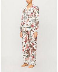 Desmond & Dempsey - Soleia Jungle-print Organic Cotton Pyjama Set X - Lyst