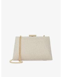 Dune - Bellaria Angled Frame Woven Clutch - Lyst