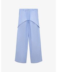 Loewe - X Paula's Ibiza Stripe Wide-Leg Cotton Trousers - Lyst