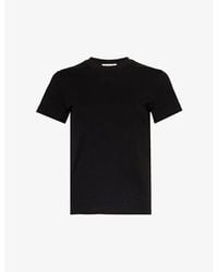 Alaïa - Round-neck Cotton-jersey T-shirt - Lyst