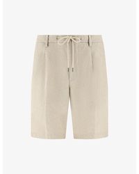 BOGGI - Drawcord Linen Bermuda Shorts - Lyst