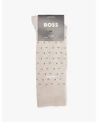 BOSS - Mini Iconic Pack Of Two Stretch-Cotton Blend Socks - Lyst