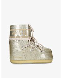 Moon Boot - Icon Low Glitter-embellished Woven Snow Boots - Lyst