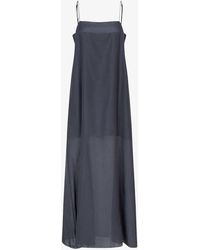 Lovechild 1979 - Malia Cotton And Silk-blend Sheer Maxi Dress - Lyst
