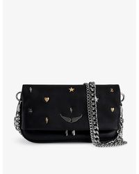 Zadig & Voltaire - Rock Lucky Charm-embellished Nano Leather Clutch - Lyst