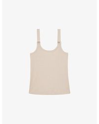 Reiss - Isabella Scoop-Neck Stretch-Cotton Vest Top - Lyst