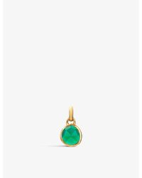 Monica Vinader - Mv Siren Bezel Gemstone 18Ct Vermeil Small Pendant - Lyst