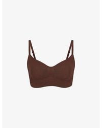 Skims - Sculpting Scoop-Neck Stretch-Woven Bra Xxxl - Lyst