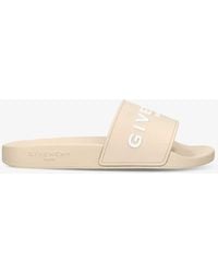 Givenchy - Logo-embossed Rubber Sliders - Lyst