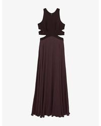 Reiss - Paloma Cut-Out Stretch-Woven Maxi Dress - Lyst