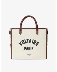Zadig & Voltaire - Angel Voltaire Canvas And Leather Tote Bag - Lyst