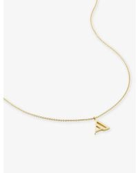 Monica Vinader - A Letter-Charm 18Ct-Plated Vermeil Sterling- Pendant Necklace - Lyst