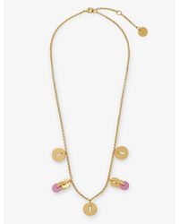 Maje - Sequin Brass And Resin Pendant Chain Necklace - Lyst