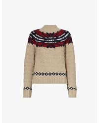 Polo Ralph Lauren - Creamfair Isle-pattern High-neck Wool, Cotton And Linen-blend Jumper - Lyst