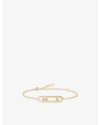 Messika - Move Classique Ciselé 18Ct And 0.20Ct Diamond Bracelet - Lyst