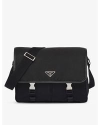 Prada - Re-nylon Leather And Recycled-nylon Shoulder Bag - Lyst