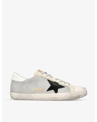 Golden Goose - Superstar Star-appliqué Leather And Mesh Low-top Trainers - Lyst