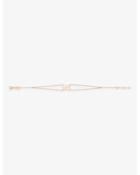 Chaumet - Jeux De Liens 18Ct-Rose, 0.01Ct Brilliant-Cut Diamond And Mother-Of-Pearl Bracelet - Lyst