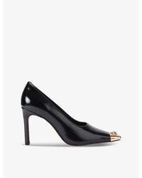 Kurt Geiger - Regent Toe-Cap Heeled Patent-Leather Courts - Lyst