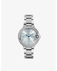 Cartier - Crw4bb0028 Ballon Bleu De Stainless- And 0.57ct Brilliant-cut Diamond Automatic Watch - Lyst