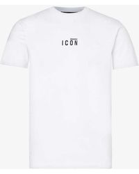 DSquared² - Logo-print Crewneck Cotton-jersey T-shirt X - Lyst