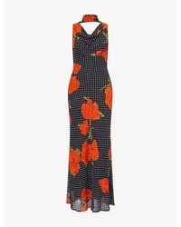 Never Fully Dressed - Sophie Floral-Print Woven Maxi Dress - Lyst